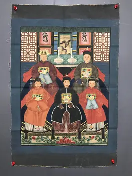 Kézzel festett olajfestmény, vászon által Wen Yu Jiu-Cang, portré Qing Császár Császárnő Kép