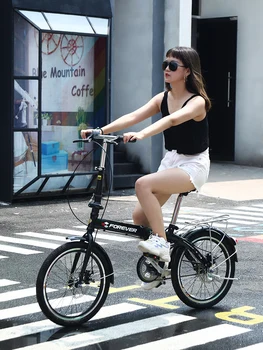 Könnyű, Hordozható, Összecsukható Kerékpár Nő 16 Colos Kis Single-speed Összecsukható Kerékpár Kép
