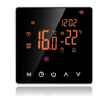 LCD Doodle Okos, WIFI, LCD termosztát, Víz padlófűtés Fali kazán Elektromos Padlófűtés termosztát AE02HIS-005 Kép
