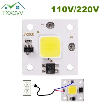 LED COB Chip 10W Meleg Fehér Nagy Fényerejű LED Forrás Chip, Okos IC Nem Kell Driver 220V LED Izzó A Reflektor Kültéri Chi Kép