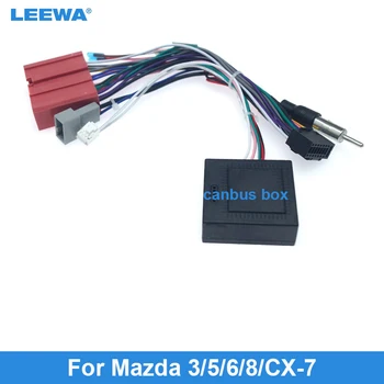 LEEWA Android Autó médialejátszó hálózati Kábel 16 TŰS Adapter Mazda 3/5/7/8/CX-7 a Canbus Doboz Rádió Kábelköteg Kép