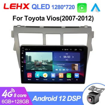 LEHX Pro 2 din Android 12 Auto Hifi autórádió Toyota VIOS Yaris 2007-2012 Multimédia Carplay Autoraido GPS navigáció Kép