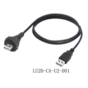 LSHITECH USB2.0 Típusú Adatok Hosszabbító Kábel Vízálló IP67 USB Női Csatlakozó Panel Bass Ipari M20 Csatlakozó Kupak Kép