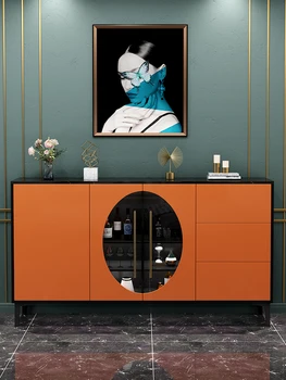 Luxus rock lemez étkezési szekrény Modern, egyszerű bor kabinet Egyik fal nappali tea szekrény Kép