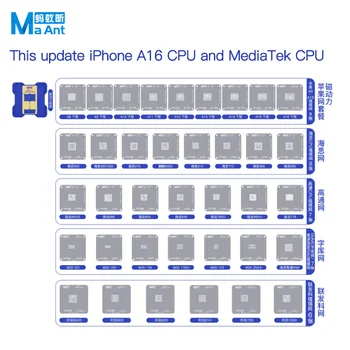 MaAnt BGA Reballing Stencil Platform iPhone A8-A16-os Alaplap MTK EMMC Qualcomm HUAWEI CPU Hegesztés Javító Eszközök Kép