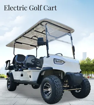 Magas Minőségű, 4+2 Férőhelyes Új Energia Elektromos golfkocsi 12V*5/100AH Ólom-Sav Akkumulátor Golfpálya Különleges Jármű Kép