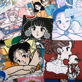 Matricák Kawaii 66pcs Japán Lány, Plakátok, Aranyos Karakterek, Kézi Számlák, Mobil Telefon Esetében Újság, Gyerekek Kép