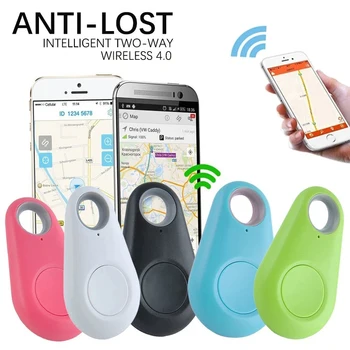 Mini Divat Okos Kutya, Kisállat Bluetooth GPS Tracker Anti-elveszett Készülék Riasztás Címke Vezeték nélküli Gyermek, Táska, Pénztárca kulcskereső Lokátor Gyerek Kép