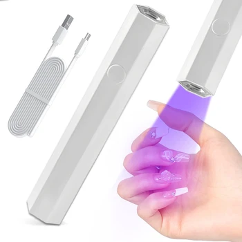 Mini UV LED Köröm Szárító USB Lámpa Köröm Minden Köröm Zselé Gyógyító Hordozható Kabin, egy Ujjal Lámpa Lámpa Manikűr Felszerelés Kép