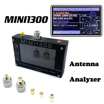 MINI1300 Plusz 5V/1,5 A HF VHF UHF Antenna Analyzer 0.1-1300MHZ Frekvencia Számláló SWR Mérő 0.1-1999-LCD Képernyő Kép