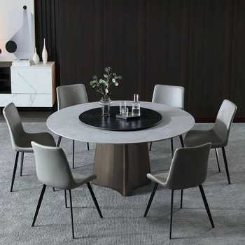 Modern Luxus Asztalok Kombináció Minimalista Nagy Asztalok Lakás Rotary Muebles Hogar Nappali Bútor WZ Kép