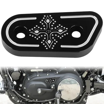 Motoros Ellenőrző Fedél CNC Alumínium Fekete Harley Sportster XL 883 1200 48 Vas Negyven Nyolc XL883 XL1200 1986-fel Kép