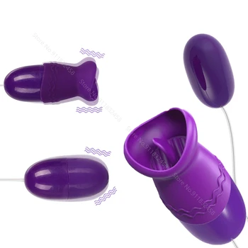 Multi-speed Nyelv Szóbeli Nyalás Vibrátor-USB Vibráló Tojás G-pont Vagina Masszázs Klitorisz Stimulátor Szexuális Játékszerek Nőknek a Szex Bolt Kép
