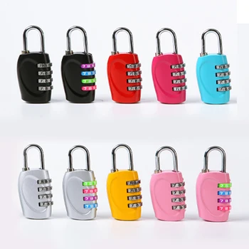 Nagy Cink Ötvözet 4-helyzetben Password Lock Kabinet Tornaterem Fiók Kód Változékony, Zárak, Úti Poggyász Biztonsági Lakat Kép