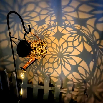 Napelemes locsolókanna Hinti Tündér Vízálló Zuhanyzás Művészeti LED Lámpa Kültéri Kerti Gyep, Udvar, Dekoráció Kép
