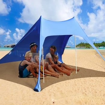 Népszerű strand sátor rugalmas Lycra beach-lombok vízálló napernyő, kerti kellékek Kép