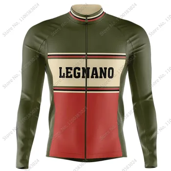Olaszország Nemzeti Csapat 2023 Kerékpáros Mez Hosszú Ujjú Italia Legnano Ruházat Race Országúti Kerékpár Ing Kerékpár Maximum MTB Egységes Kép