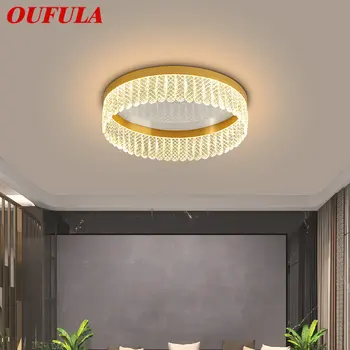 OUFULA Északi Mennyezeti Lámpa LED-Modern Vintage Fény Luxus Kristály Kreatív Lámpatest Dekoráció, Otthon, Nappali, Hálószoba Kép