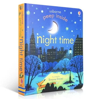 Peep Belül Éjszakai angol Oktatási 3d Fedelet Képet Könyvek Baba Kora Gyermekkori Ajándék a Gyermekek Olvasási Könyv Kép