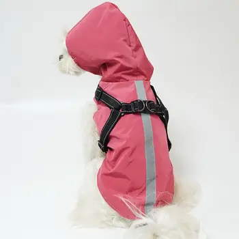 Pet Esőkabát Eső Kabát Kapucnival, Vízálló Lélegző Fényvisszaverő Kiskutya Ruhát Közepes Nagy Kicsi Kutyák Kültéri Kép