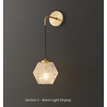 Posztmodern Éjjeli Fali Lámpa Luxus Hálószoba Meleg Tanulmány Nappali, Folyosó Háttér Fali Lámpa Északi Személyiség LED Lámpa Kép