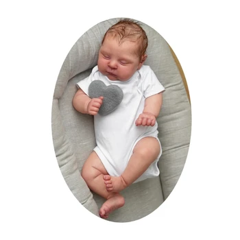 Q0KB Alszik Újra-született Kislány Szeme Közel Kézzel készített Fehér Bőr újszülött Lány Pulóver - Vinil a Gyerek Gyűjtők Kép