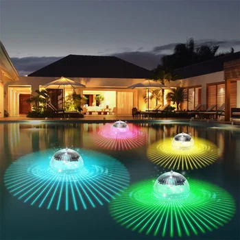 RGB Kerti Úszó Medence Labda Lámpa Napelemes Úszó Magic Ball Fény, Izzó, Víz alatti Medence Lámpa, Kerti Tó Udvaron Dekoráció Kép