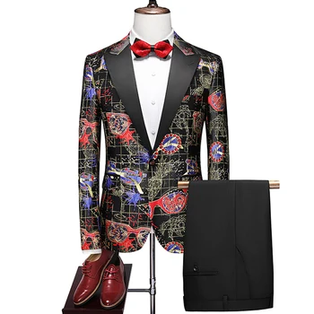 Ruha kétrészes öltöny, férfi munka Üzleti alkalmi esküvői buli, házigazda formális ruha 2023 tavaszán új, elegáns öltönyös férfi teljes méret Kép