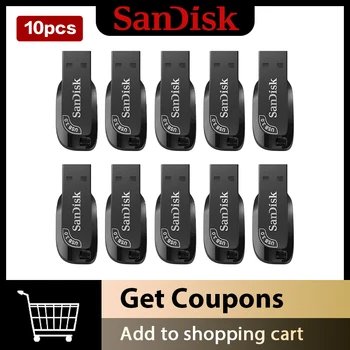 SanDisk 10DB 128 GB Pen Drive Memory Stick USB 3.0 CZ410 64 gb-os pendrive 32 gb-os Mini Pendrive-ot A Számítógép 100% Eredeti Kép