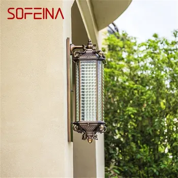 SOFEINA Kültéri Fali Lámpa, LED-es Klasszikus Retro Luxus Fény Falikarok Vízálló IP65 Dekoratív Otthon Kép