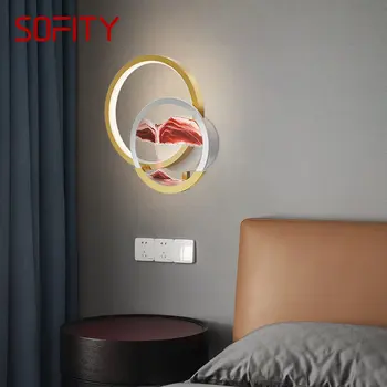 SOURA Homokóra Fali Lámpa LED 3 Színben Modern, Kreatív Design, Belső Gyertyatartó Fény Otthon Hálószoba Éjjeli Dekoráció Kép