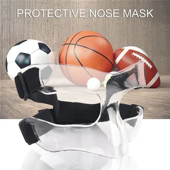 Sport Orr Sisak Átlátszó Kosárlabda Maszk Arcvédőt Védő Maszk, Állítható, Rugalmas Pánttal Anti-Collision Berendezések Kép