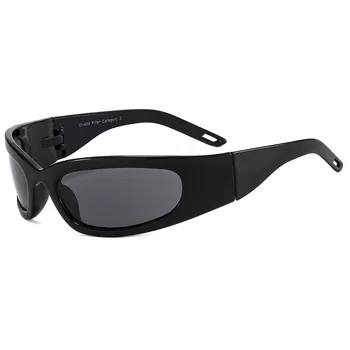 Steampunk Y2k Napszemüveg Férfiak Nők 2023 Spike Téglalap napszemüvegek Goggle Trendek Márkás Szemüveg UV400 Árnyalatok Szemüveg gafas Kép
