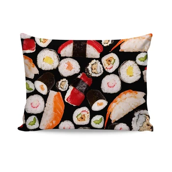 Sushi/Görögdinnye 3d nyomtatott párnahuzat Poliészter Dekoratív Párnák Párnát Fedezze élelmiszer Kép