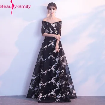 Szépség Emily Bájos V Nyakú Rövid Ujjú Estélyi Ruha 2020 Elegáns Le a Vállát, Csipke Vissza Formális Ruha Vestidos Kép