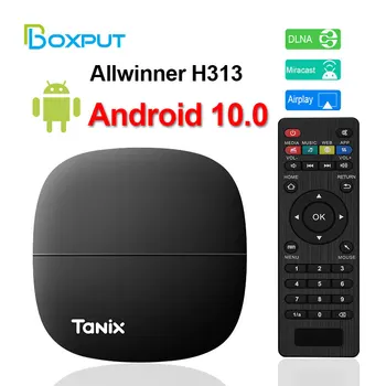Tanix A3 TV box Android 10.0 Allwinner H313 1 GB 8 GB 2G 16G Smart tv Box 4K TVBox 2.4 G Wifi Set Top Box médialejátszó PK TX3 MINI Kép