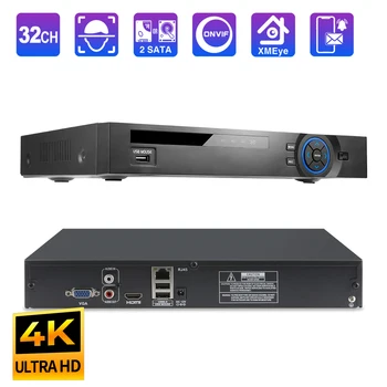Techage UHD H. 265 32CH POE NVR Hálózati Készülék 4K8MP 5 megapixeles Kamera Face Detect CCTV Videós Biztonsági Felügyeleti Rendszer P2P Max 28T Kép