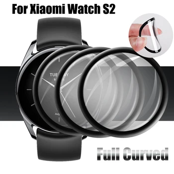 Teljes Lefedettség 3D Ívelt Smartwatch Védő, Puha, Filmek A Xiaomi Nézni S2 42/46MM HD Tiszta Képernyő Védő Nem Üveg Kép
