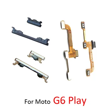 Teljesítmény Hangerő Gomb Flex A Motorola Moto G6 Játszani XT1922 Eredeti Telefont Le Oldalsó Gomb Kábel Kék Arany Reparit Alkatrészek Kép