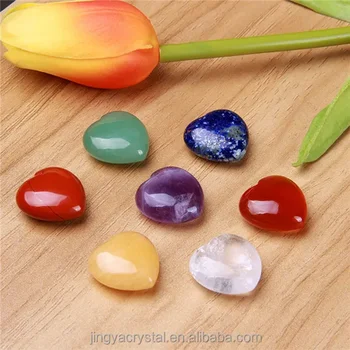 Természetes, Spirituális gyógyító népi mesterségek, kristályok 7 csakra, szív alakú kövek Kép