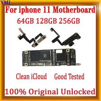 Tesztelt Jó Teljes Chipek iPhone 11 Alaplap Eredeti Nyitva Ingyenes iCloud Logikai kártya Támogatja IOS Frissítés 4G LTE Alaplapja Kép