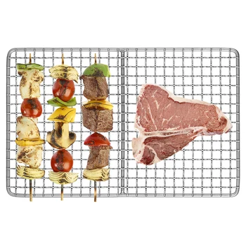 Titán Grill Lemez Ultrakönnyű Barbecue Rack BBQ Drótháló Sütés, Pörkölés Hűtő Nettó Lemez Kültéri Kemping Hátizsákkal Kép
