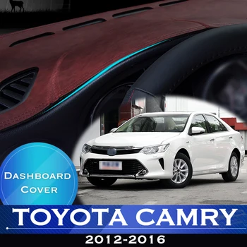 Toyota Camry 50 XV50 2012~2016 Autó Műszerfal Kerülje a Fény, Pad Hangszer Platform Asztalt Borító Bőr Anti-Slip Dash Mat Kép