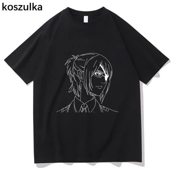 Támadás a Titánon Az Utolsó Szezonban Póló Férfi Harajuku Esztétikai Grafikus Tshirt Anime Hange ZOE Unisex Streetwear Pamut Póló Kép