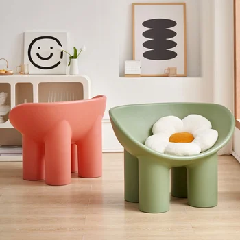 Társalgó Modern Művészet nappaliban olasz Kényelmes Műanyag Design Székek Gyermek Szalon Szófa Poltrona Erkély Bútor WW50 Kép