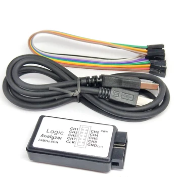 USB Logikai Analizátor 24M 8CH Mikrokontroller KAR FPGA Debug Eszköz 8 Csatornák Lehet Gyűjteni ugyanakkor Olyan Jel Elemzése Kép