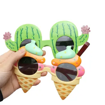 Vicces Napszemüveg Party Dekoráció Aldult Boldog Szülinapot Szemüveg Önarckép Kellékek Gyerekek Ice Cream Stílus Szívességet Parti Dekoráció Kép