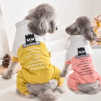 Vízálló Zubbonyok Kutyák Számára Kabát Általános Melegítő Ruha Tervező Rózsaszín Sárga Chihuahua York Kabát, S-XXL Sűrűsödik Téli Meleg Kép