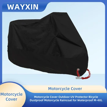 WAYXIN Motorkerékpár Fedél Kültéri UV Protector Kerékpár Por Motorkerékpár Esőkabát a Vízálló 2XL-4XL Kép