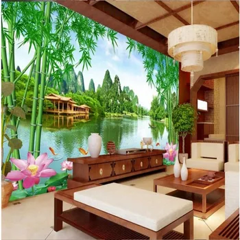 wellyu Egyéni nagyméretű freskók gyönyörű táj Jiangnan jó táj TV hátteret, vlies tapéta cucc de parede Kép
